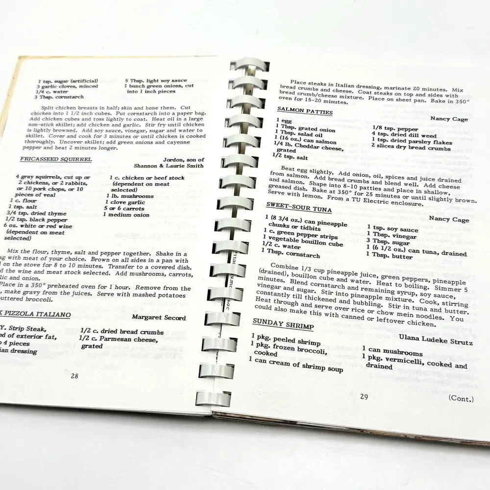 Burkburnett Texas Grace Lutheran Church Cookbook Local Recipes Vintage 90s 1995